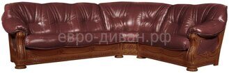 Угловой кожаный раскладной диван-кровать МИЛАН-2 3Р-У-2 (Миксотойл)